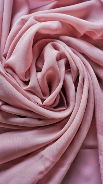 Розовый Шелковый Фон Текстура Розовой Полихлопковой Ткани Гладкая Мягкая Красивыми — стоковое фото