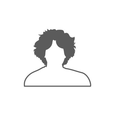 Monochrome male avatar silhouette. User icon vector in trendy flat design.