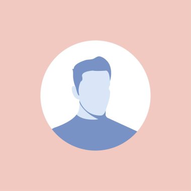 Yarı vücut güzel kadın renkli portresi. Sosyal ağlar için Görseller. Düz biçimli vektör illüstrasyonu.