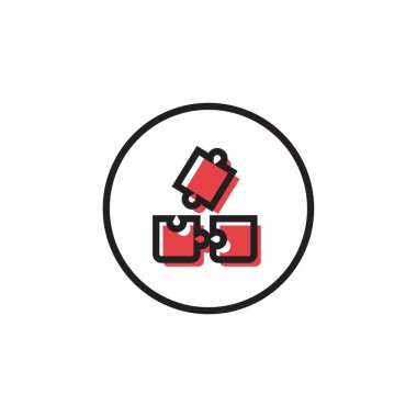 Puzzle Icon Logo Design Element. Can Be Used For Puzzle, Solution, Partnership Design Concept.