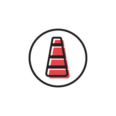 Traffic cone icon on background for graphic and web design. Creative illustration concept symbol for web or mobile app