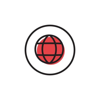 Globe icon. Flat design style eps 10 vector illustration.