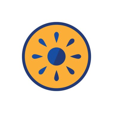 Sun icon on background for graphic and web design. Creative illustration concept symbol for web or mobile app