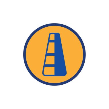 Traffic cone icon on background for graphic and web design. Creative illustration concept symbol for web or mobile app