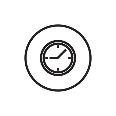 Clock icon in flat style. Watch vector illustration on white isolated background. Time business concept.