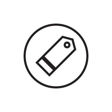 Price tag icon in flat style. Tag vector illustration on white isolated background. Sale business concept.