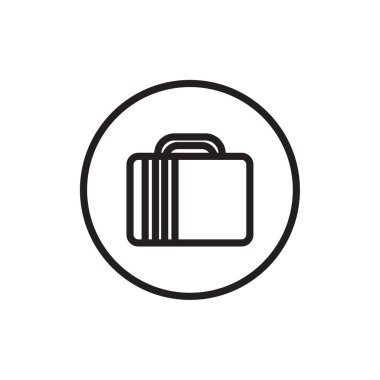 Briefcase icon. Flat color design. Vector Illustration.