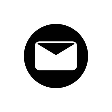 Envelope icon in flat color style. Email message letter symbol