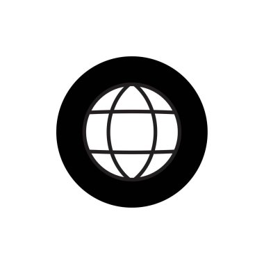 Globe icon. Flat design style eps 10 vector illustration.