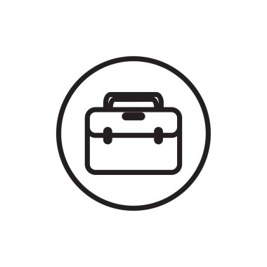 Briefcase icon. Flat color design. Vector Illustration.