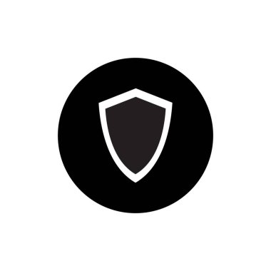 Shield icon in flat style. Security vector illustration on white isolated background. Protection business concept.