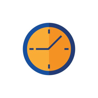 Clock icon in flat style. Watch vector illustration on white isolated background. Time business concept.
