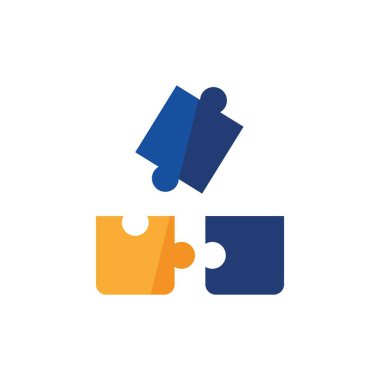 Puzzle Icon Logo Design Element. Can Be Used For Puzzle, Solution, Partnership Design Concept.