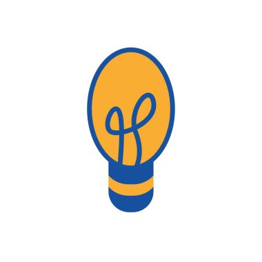 Light bulb icon. Idea symbol. Flat design style eps 10