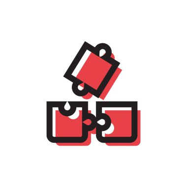 Puzzle Icon Logo Design Element. Can Be Used For Puzzle, Solution, Partnership Design Concept.