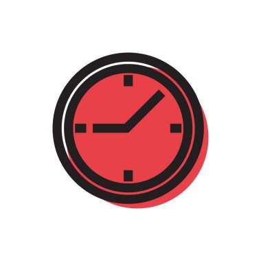 Clock icon in flat style. Watch vector illustration on white isolated background. Time business concept.