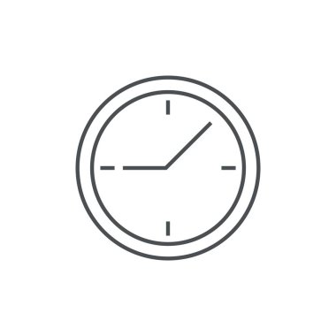Clock icon in flat style. Watch vector illustration on white isolated background. Time business concept.
