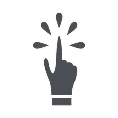 Hand pointing with finger icon