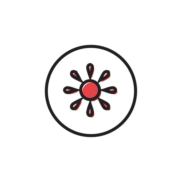Sun Ikon Háttérben Grafikai Web Design Kreatív Illusztráció Koncepció Szimbólum — Stock Vector