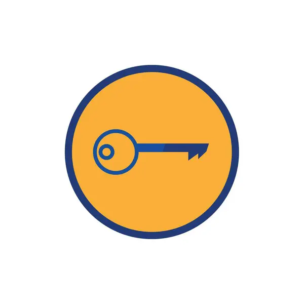 Élément Clé Conception Logo Icône Pris Charge Peut Être Utilisé — Image vectorielle