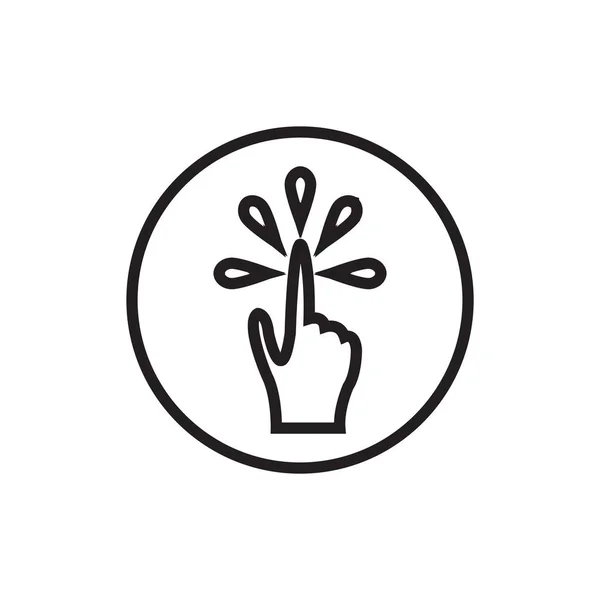 Hand Pointing Finger Icon Flat Color Design Vector Illustration —  Vetores de Stock