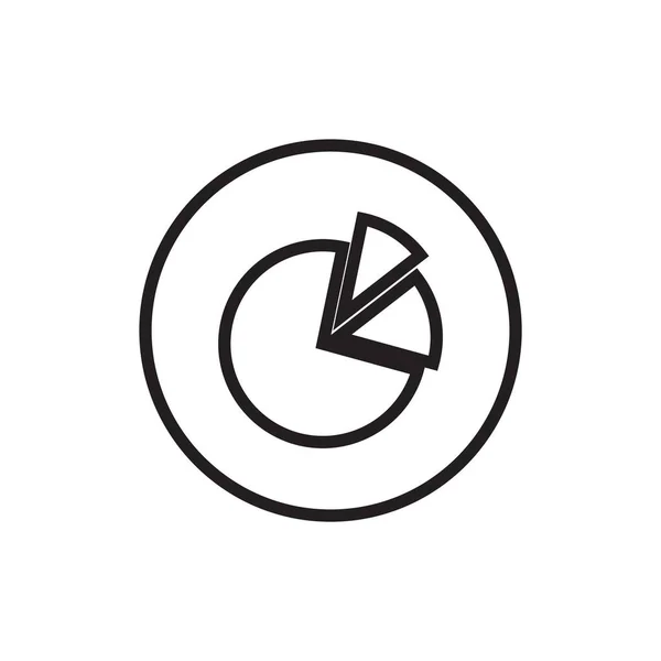 Pie Chart Icon Vector Illustration Flat Design Style Eps — Stockvector