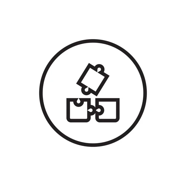 Puzzle Icon Logo Design Element Can Used Puzzle Solution Partnership — 스톡 벡터