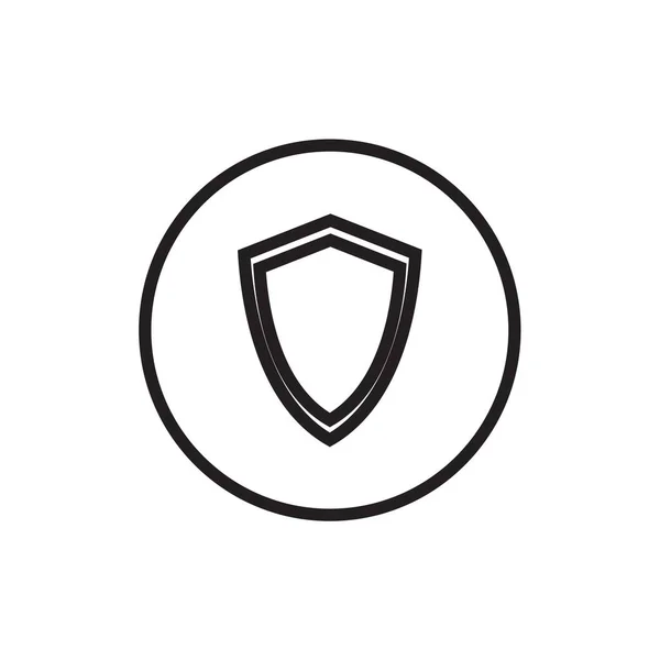 Ikona Štítu Plochém Stylu Bezpečnostní Vektor Ilustrace Bílém Izolovaném Pozadí — Stockový vektor