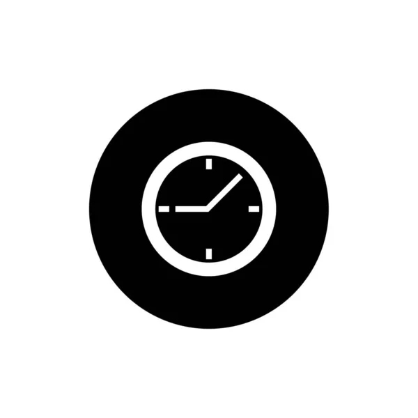 Clock Icon Flat Style Watch Vector Illustration White Isolated Background — ストックベクタ