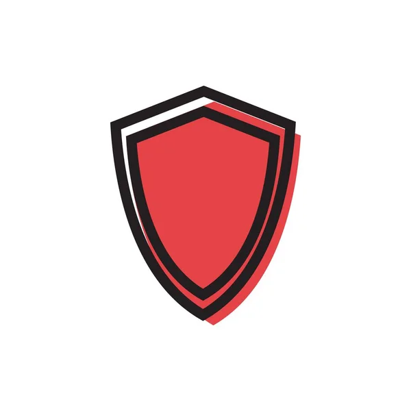 Shield Icon Flat Style Security Vector Illustration White Isolated Background — Image vectorielle