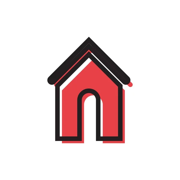 Icono Casa Símbolo Casero Estilo Diseño Plano Ilustración Vectorial — Vector de stock