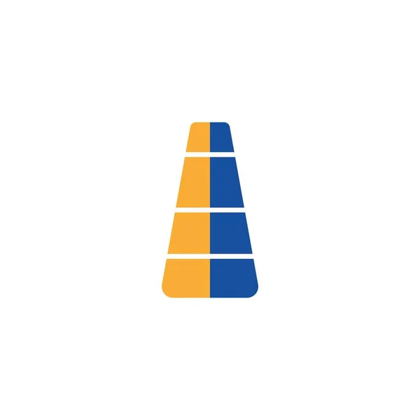 Traffic Cone Icon Background Graphic Web Design Creative Illustration Concept — ストックベクタ