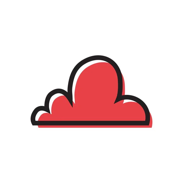 Cloud Computing Icon Flat Design Style Eps Vector Illustration —  Vetores de Stock