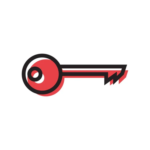 Nyckelikonen Logotyp Design Element Stöds Kan Användas För Webb Och — Stock vektor