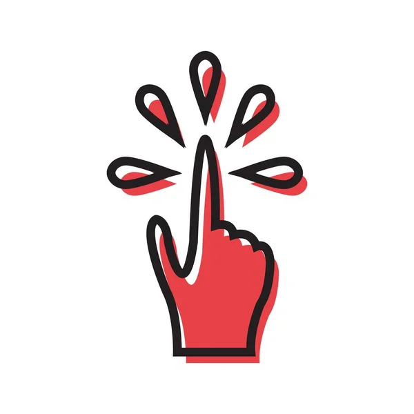 Hand Pointing Finger Icon —  Vetores de Stock