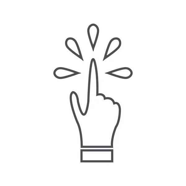 Hand Pointing Finger Icon Flat Color Design Vector Illustration — Διανυσματικό Αρχείο