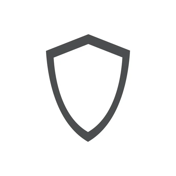 Shield Icon Flat Style Security Vector Illustration White Isolated Background — Stock vektor
