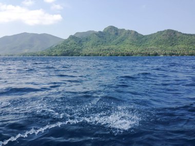 View from the boat to the island of Karimunjawa, Indonesia.