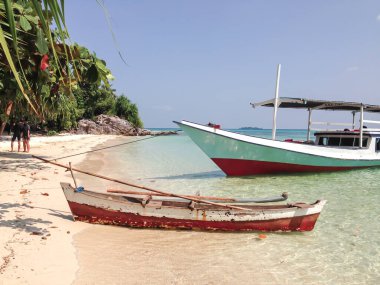 Boat on the beach of Karimunjawa, Indonesia.