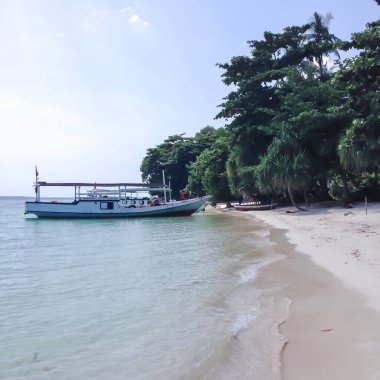 Beach and rock in the sea, Karimunjawa, Indonesia