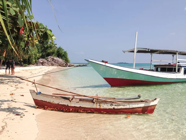 Barco Playa Karimunjawa Indonesia — Foto de Stock