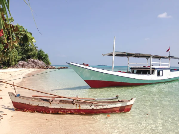 Barco Playa Karimunjawa Indonesia — Foto de Stock