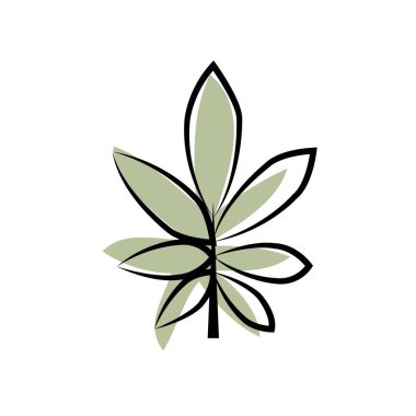 Leaves flower flat icon. Single high quality outline symbol for web design or mobile app. Leaves thin line signs for design logo, visit card, etc.