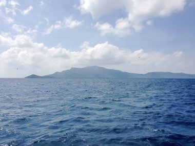 Endonezya 'daki Karimunjawa adasının güzel deniz manzarası