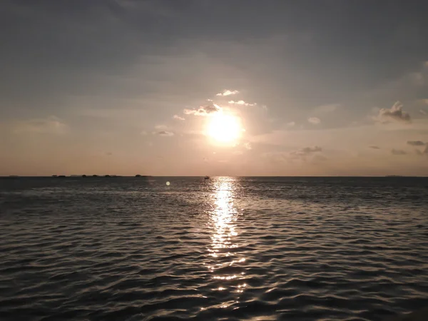 Sunset Sea Karimunjawa Indonesia — стоковое фото