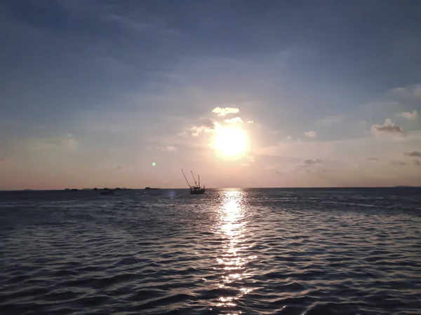 stock image Sunset in the sea of Karimunjawa, Indonesia. 