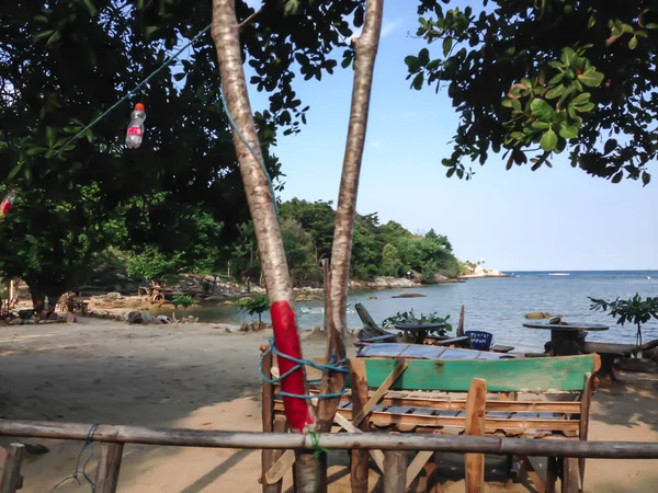 Σκάφος Στην Παραλία Της Karimunjawa Ινδονησία Θέα Του Νησιού Φυσικό — Φωτογραφία Αρχείου