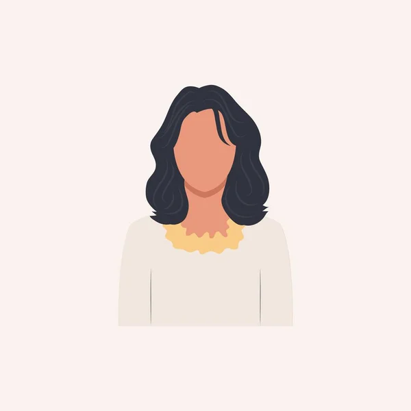 Pół Ciała Piękna Kobieta Kolorowy Portret Avatary Dla Portali Społecznościowych — Wektor stockowy