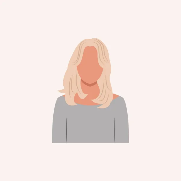 Demi Corps Belle Femme Portrait Coloré Avatars Pour Les Réseaux — Image vectorielle