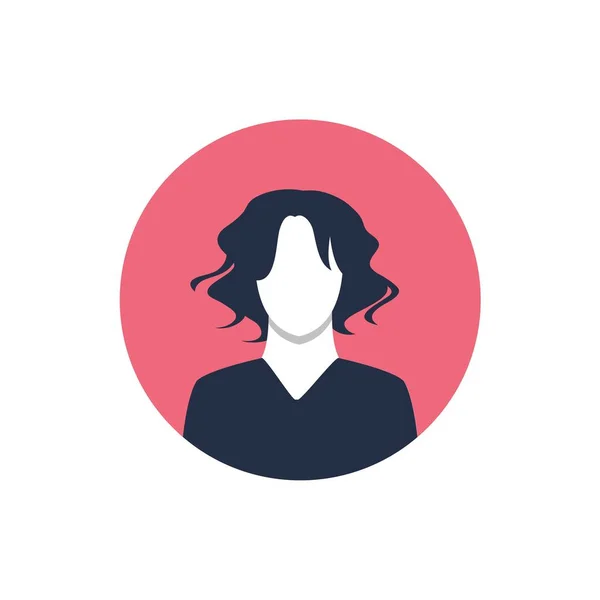 Профіль Зображення Жінки Аватар Соціальних Мереж Половиною Кола Вектор Моди — стоковий вектор